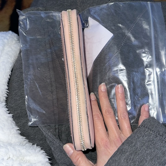 Coach pink long wallet with silver hardware signature monogram brown lined ๐ - Picture 4 of 12